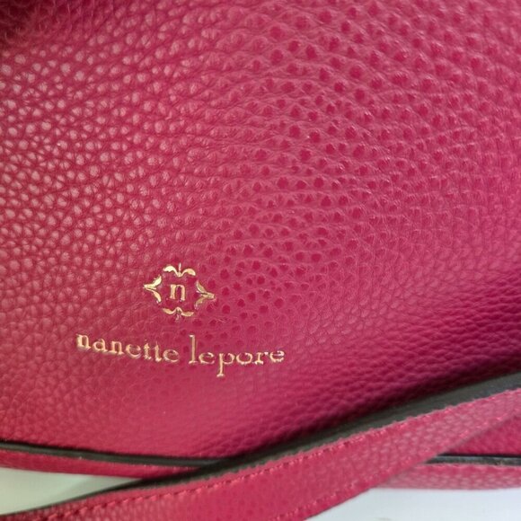 Nanette Lepore Burgundy Vegan Leather Large Convertible Shoulder Crossbody Bag - Picture 3 of 6